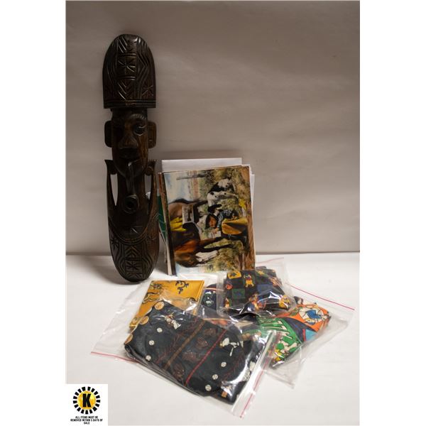 CARVED FIGURE, MEN'S CARTOON TIES, VINTAGE CARDS