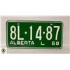 Image 1 : NEW 1968 UNUSED LICENSE PLATE