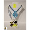 Image 1 : PAIR OF LADIES ESTATE NECKACES METAL + ART GLASS