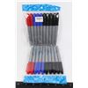 Image 1 : 2 NEW PACKS OF PERMANENT MARKERS. BLACK, BLUE AND