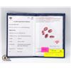 Image 2 : 5 LOOSE NATURAL OVAL/PEAR CUT RUBIES 4.53 CTS