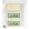 Image 2 : 2003 2 24K GOLD PLATED USA $2 UNC. NOTES