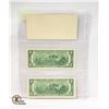 Image 2 : 2003 2 24K GOLD PLATED USA $2 UNC. NOTES