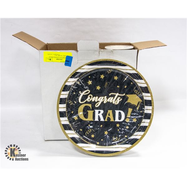 NEW CONGRATULATIONS GRAD PAPER TABLE WARE SET