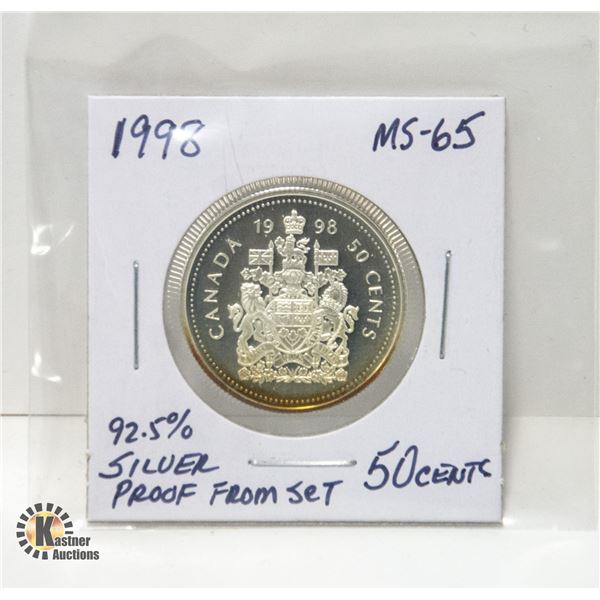 1998 92.5% SILVER 50 CENT COIN