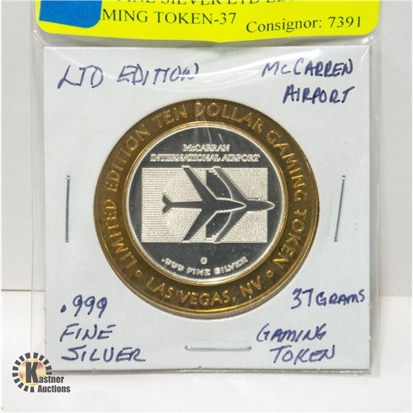 .999  FINE SILVER LTD EDITION GAMING TOKEN-37