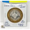 Image 1 : CIRCUS CIRCUS .999 FINE SILVER GAMING TOKEN