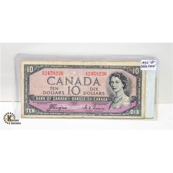 1954 ''DEVILS FACE'' TEN DOLLAR BILL