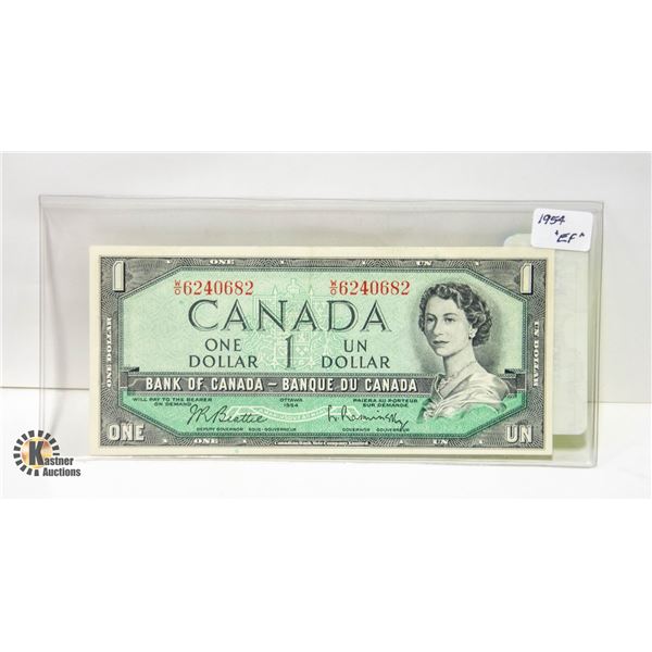 1954 CANADA ONE DOLLAR BILL