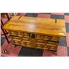 Image 1 : OLD WOOD TRUNK WITH IRON LATCHES