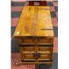 Image 2 : OLD WOOD TRUNK WITH IRON LATCHES