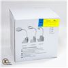 Image 1 : BRAND NEW Q108-1 WHITE PLUG IN LED DESK LIGHT