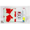 Image 1 : NEW LINENCORP FABRIC SHOWER CURTAIN AND HOOKS