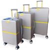 Image 1 : BRAND NEW TOORIST 3PCS HARDSHELL LUGGAGE SET-LGOLD