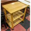 Image 1 : WOODEN KITCHEN TROLLEY NEEDS TLC WIGGLES AROUND