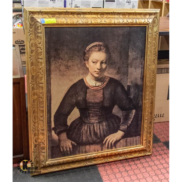 YPU G GIRL BY REMBRANDT PICTURE FRAMED
