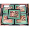 Image 1 : SET OF 5 VINTAGE DOGS PLAYING POOL PICTURE SET