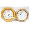 Image 1 : LOT OF 2 WOOD WALL CLOCKS