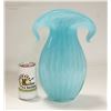 Image 1 : BLUE GLASS DECORATIVE VASE