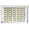 Image 1 : FRAMED SHEET OF UNCUT US 1983 ONE DOLLAR BILLS