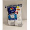 Image 1 : WHITE CREW SOCKS 12-16 SIZE 6-PACK FRUIT OF