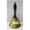 Image 1 : ANTIQUE BRASS SCHOOL HOUSE BELL