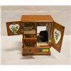 Image 2 : WOODEN JEWELRY BOX WITH CONTENTS