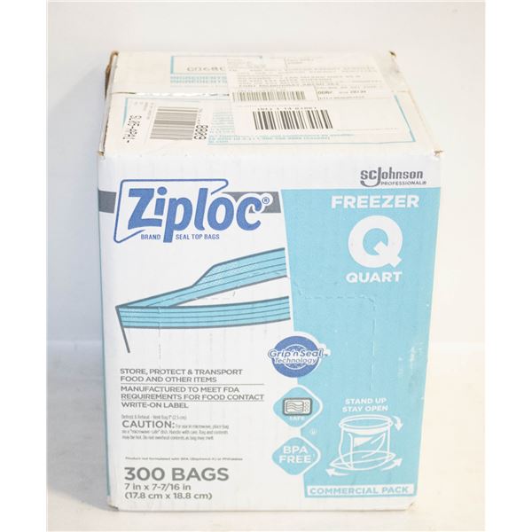 ZIPLOC FREEZER STORAGE BAGS SIZE 7 IN X