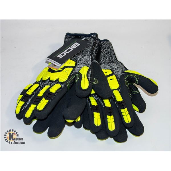 2 BDG LEVEL 5 CUT RESISTANT GLOVES LARGE