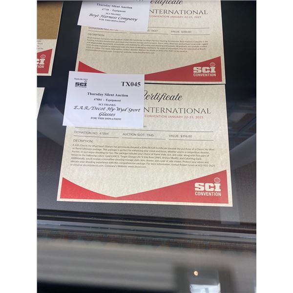 E.A.R $396.00 Gift Certificate