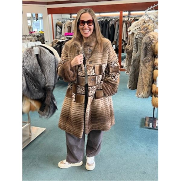 Animal Print Mink Jacket