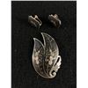 Image 1 : Vintage Siam Sterling Silver Brooch & Earrings
