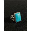 Image 1 : Size 7 Sterling Silver Ring with Turquoise Stone