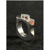 Image 2 : Custom Made Sterling Silver Ring with Opal Stone. Classy Design. Sie 7.5