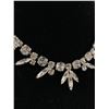 Image 2 : Stunning Sherman Necklace with Clear Stones. Signed.