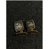 Image 1 : Very Nice Pair of Japanese 24k Gold Inlay Cuff Links