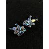 Image 1 : Good Pair of Signed "Meyers" Vintage Rhinestone Earrings