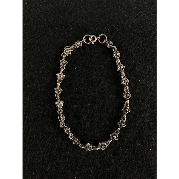 Very Nice Floral Sterling Bracelet