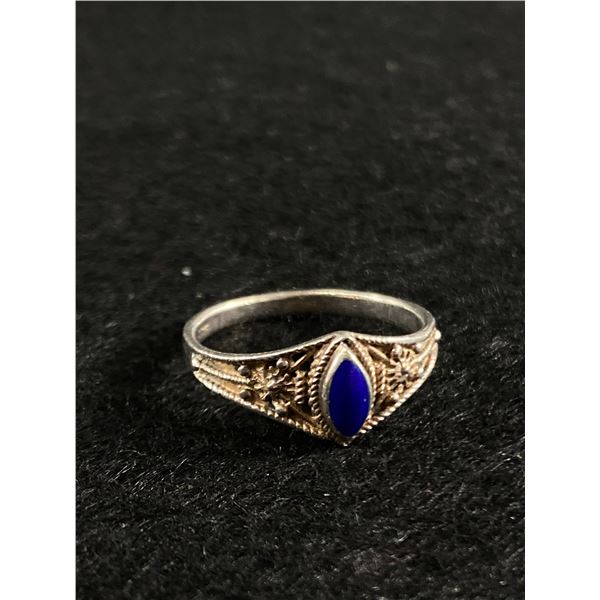 Pretty Sterling and Lapis Ring
