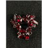 Image 1 : Vitnage 1950's Ruby Red Rhinestone Brooch