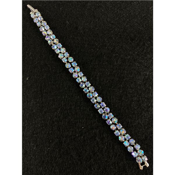 Fabulous Signed Vintage Triad Rhinestone Bracelet