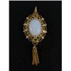 Image 1 : Nice Gold Plated Opalescent Rhinestone Drop Pendant