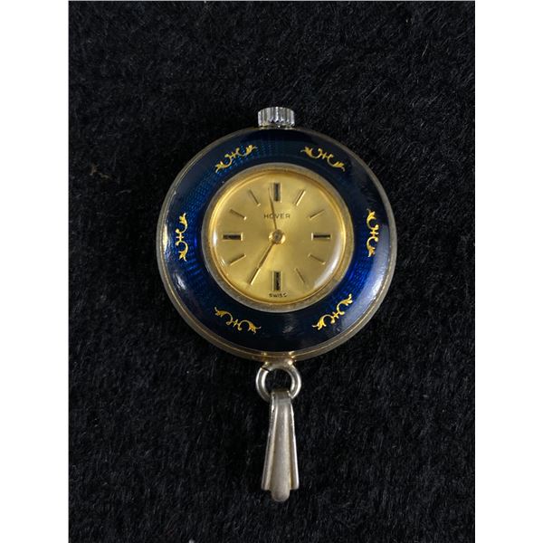 Blue Enamel 1950's  Swiss Nurses Style Watch in Working Order