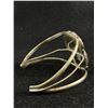 Image 2 : Vintage Sterling Silver Cuff Bracelet with Browntone Stone