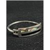 Image 1 : Sterling Silver Alpaca Bracelet with Inlay Abalone/Mother of Pearl