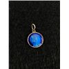 Image 1 : Lovely Blue Enamel on Siver Religious Medallion