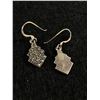 Image 2 : Very Nice Vintage Pair of Sterling and Marcasite Earrings