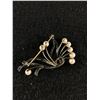Image 2 : A Very Good 50's-60's Sterling & Real Pearl Floral Spray Booch