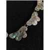 Image 2 : Vintage Sterling Silver Abalone Inlay Necklace Signed Eagle 3 Assay Mark Mexico 925 Taxco L.S. 20" 5