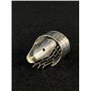 Image 2 : Vintage Sterling Silver Modernist Abstract Hammered Ring Size 9.75  7.4g - Tested